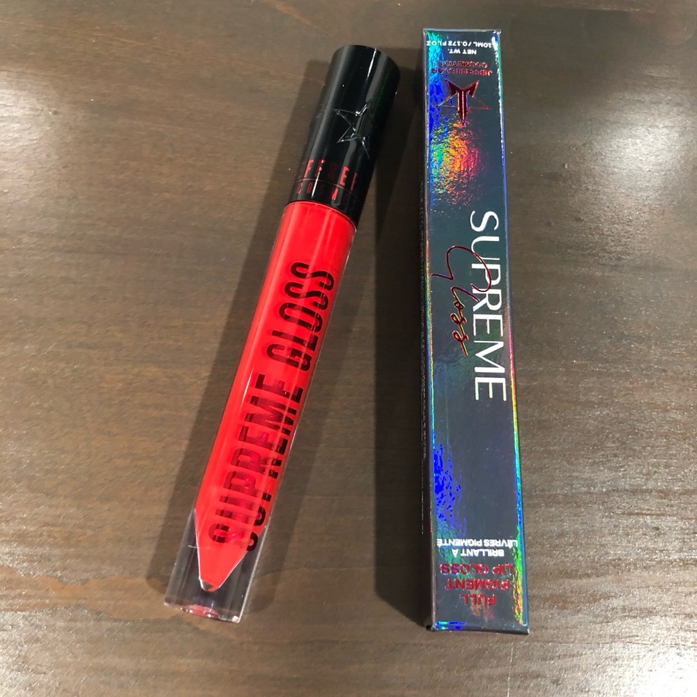 JEFFREE STAR Supreme Full Pigment Lip Gloss in PEACHY RED